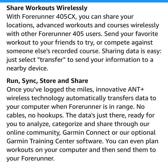 Garmin Forerunner 405CX GPS Sport Watch with Heart Rate Monitor (Blue) - Picture 15 of 15